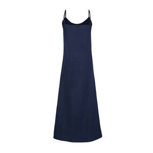 Robe de dessous en coton bleu marine - Tissu doux 100% coton - Product Image 2