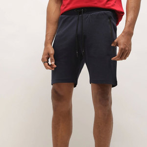 Shorts Bermuda pour Homme en Tissu Oxford 100% Coton, Couleur Marine Unie, avec Braguette Zippée, Taille Haute, Infroissable, Respirant et Séchage Rapide - Product Image 4