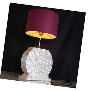 Lámpara de Concha Blanca con Perla, Motivo de Joyería de Concha Marina, Mosaico, Estilo Feng Shui y Amor, Pulida, para Mesa, Tamaño 30*14*55 cm - Product Image 3