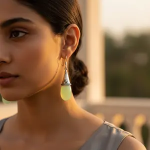 Boucles d'oreilles en argent 925 pour femmes, plaquées or, avec plusieurs options de pierres - Product Image 3