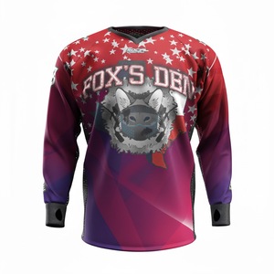 Custom Printed Paintball Jersey Men's Breathable Athletic Shirt Long Sleeve Elbow Pads Cotton Blend Mesh High Quality Outdoor - Product Image 5