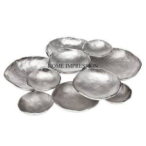 Centre de table de grande taille pour hôtels et restaurants et décoration Bol de couleur blanche et plaqué or en aluminium coulé de qualité luxueuse - Product Image 4