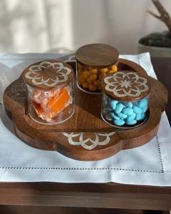 Nuevo Diseño, Juego de Bandejas de Madera con Incrustaciones de Nácar Hechas a Mano, Tamaño Personalizado, Regalo de Ramadán, Caja de Acrílico con Tapa, Caja para Chocolates - Product Image 2