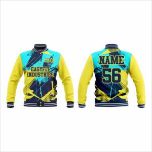 Veste universitaire coupe-vent pour homme sur mesure, style streetwear, avec fermeture éclair, poignets et ourlet côtelés, en polyester/coton - Product Image 4