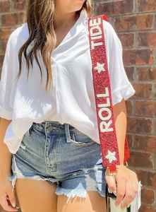 Diseñador hecho a mano con cuentas monederos cinturones para mujeres tamaño personalizado acabado brillante bolso cruzado correas hechas a mano monederos correas - Product Image 6