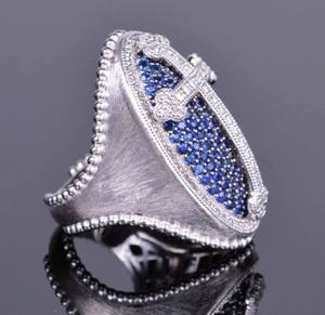 Anillo de Diamante Moissanita Cultivado en Laboratorio de Lujo para Hombre y Mujer, Elegante, Chapado en Rodio, Plata de Ley 925, Joyería Hip Hop con Certificación IGI - Product Image 1