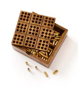 Boîte de jeu de dominos en bois faite à la main, jeux de dominos classiques en bois, fabricant et exportateurs indiens, jouets promotionnels - Product Image 1