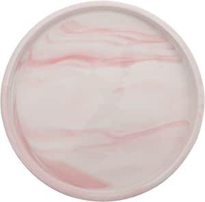 ถาดหินอ่อนสีเบจทรงกลมขัดเงา สำหรับเสิร์ฟ ใช้ตกแต่ง วางเทียน น้ำหอม เครื่องประดับ ของตกแต่งห้องน้ำสุดหรู - Product Image 3