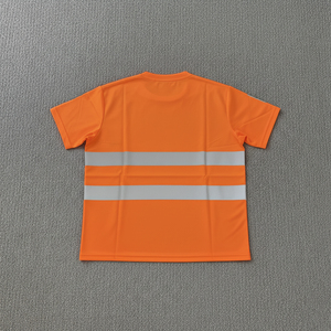 Premium Quality 100% Polyester Hi <b>Vis</b> Safety Workwear <b>T</b>-<b>Shirt</b> with Reflective Tape 2 tone <b>High</b> Visibility Work <b>Shirt</b> for men's - Product Image 2