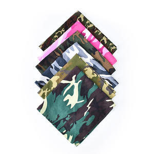 Wholesale Custom Double Sided Print Camouflage 100% Cotton Square Camo Cowboy <b>Paisley</b> <b>Bandanas</b> Scarf - Product Image 2