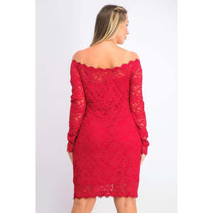 Abito rosso in pizzo aderente Jump Juniors' taglia extra small con vita naturale - Product Image 2