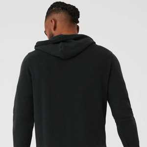 Venta al por mayor 100% algodón hombres diseño elegante suéter térmico Sudadera con capucha logotipo bordado invierno ajuste cuello bajo Digital pedido mínimo - Product Image 3