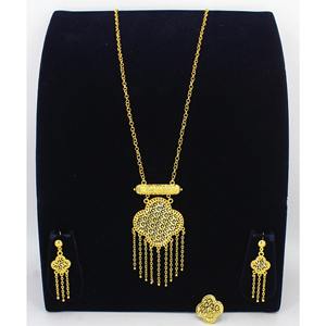 Gold Plated Trendy Brass Arabic <b>Jewelry</b> <b>Sets</b> With Earrings, Perfect Collection for Ramadan, Bridal <b>Indian</b> Dubai <b>Jewelry</b> - Product Image 3