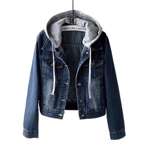 Mujeres Señoras Chaqueta Abrigo Con Capucha Top Sudaderas Con Capucha Jeans Casual Manga Larga Azul - Product Image 1