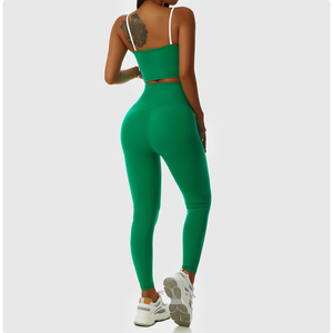 Nouveau design de vêtements de sport sans couture pour femmes soutien-gorge de sport grande taille ensemble de leggings taille haute ensembles de fitness et d'entraînement de yoga - Product Image 2