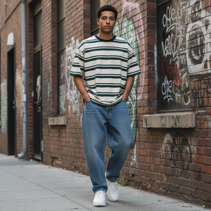 Pantalones Deportivos de Cintura Media, Estilo Hip Hop, Holgados, Anchos, de los 90, Vintage, para Hombre, Servicio OEM - Product Image 4