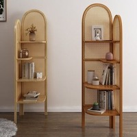 Étagère d'angle en rotin moderne de haute qualité armoire de rangement flottante armoire d'angle murale meubles de maison fabriqués au Vietnam