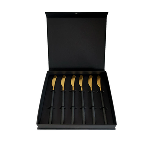 Butter Knife Brass Butter Knives Decoration PVD Long Handle Black Gifts Packing <b>Box</b> Manufacture Wholesale Supplier - Product Image 4