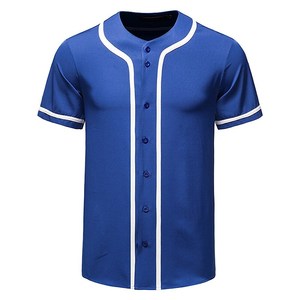 Camiseta de Béisbol Unisex Personalizada de Alta Calidad, Ropa Deportiva de Talla Grande, Mangas Cortas, Impresión Totalmente Personalizada, Camisa con Botones, MOQ Bajo - Product Image 6