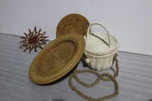 Rotin tissé mini panier de fleurs décoration jouet miniature paysage décoration - Product Image 4