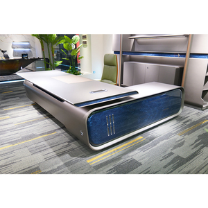 Custom Modern Wood Executive L Shaped <b>Office</b> Desk Intelligent Storage MDF Corner Computer <b>Table</b> Director CEO Manager Furniture - Product Image 3