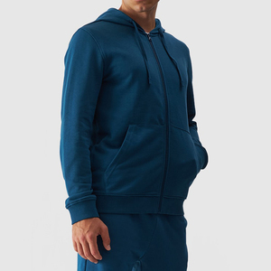Vêtements de sport d'entraînement décontractés pour hommes Produit chaud Sweat à capuche avec fermeture éclair Fitness Running Wear Vêtements de sport décontractés pour hommes basics - Product Image 4