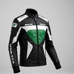 Chaqueta de moto de cuero genuino con bolsillo de armadura de Nivel 2 CE | Especificación personalizada | MOQ bajo - Product Image 5