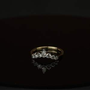 Anillo de diamante cultivado en laboratorio Premium 0,50 quilates EF Color VS1 claridad Marquesa y corte redondo oro rosa oro plata IGI SGL joyería - Product Image 1