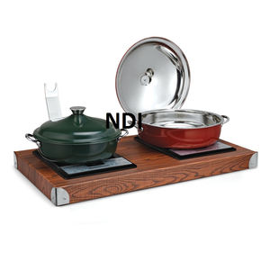 Plato de frotamiento de metal Restaurante Equipo de comida Buffet Plato de frotamiento Suministros de alimentos Plato de frotamiento Calentador de alimentos sostenible - Product Image 4