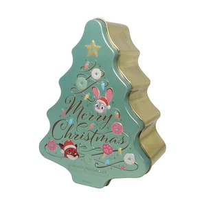 Customized Size & Logo Food Grade Tinplate Tree Shaped Can Box for <b>Chocolate</b> Packaging - Product Image 2