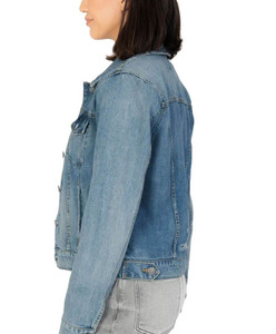 Chaqueta Vaquera de Mezclilla para Mujer de Alta Calidad, Corte Regular, con Detalles de Botones, Impermeable y Transpirable, Color Sólido, Ropa Urbana para Adultos - Product Image 5