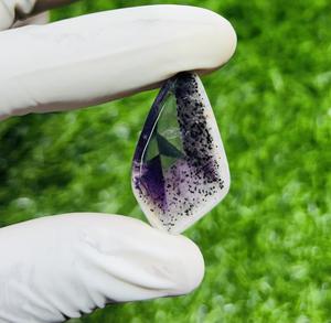 Cabujón de rebanada de amatista Natural de grado AAA de alta calidad, piedra suelta martillada para la fabricación de joyas, tamaños de 4mm-6mm, cristal curativo - Product Image 1