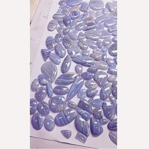Lote de 128 piezas de ágata de encaje azul Natural 12mm 41mm cabujón de pera ovalada 2495cts 200USD ventas en EE. UU. Piedras preciosas sueltas cabina elegante - Product Image 6