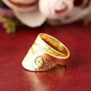 Vintage Wide Band Men's Ring Finger Ring <b>Retro</b> Hiphop Punk Jewelry Minimalist Fashion Open Metal Ring - Product Image 6