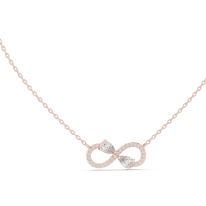 Collier infini en diamant créé en laboratoire 0,708 CT, clarté VVS-VS EF, or 18 carats, 14 carats rose, jaune, blanc, bijoux fins éthiques - Product Image 1
