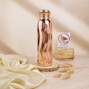 Vague cuivre bouteille d'eau vente chaude isolé cuivre personnalisé bouteille d'eau pour pique-nique Camping voyage par Oretrove MHQ TRD - Product Image 1