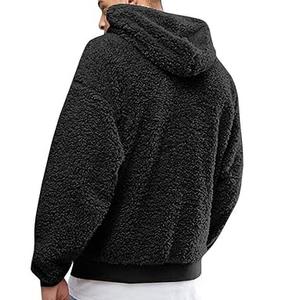 New Arrival Custom Embroidered <b>Men's</b> <b>Sherpa</b> <b>Fleece</b> <b>Hoodies</b> 100% Cotton Warm Winter Wholesale Customized <b>Sherpa</b> <b>Fleece</b> Hooded - Product Image 3