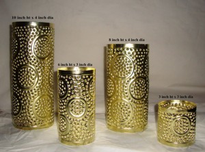Lanternes de maison et de jardin composées d'acier inoxydable et de fer et de bois avec des supports et des supports de T-light dans les finitions multiples au besoin - Product Image 3