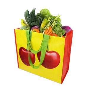 Rpet Non-Woven Customizable Supermarket Shopping Bags Daily Use Reusable Fruit Design Grocery Tote for Exhibition - Product Image 2