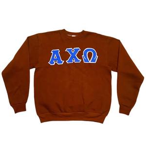 Sudadera de Algodón con Mangas Largas, Diseño a Cuadros Bordado, Estampado Personalizado en Color, para Uso Universitario, Unisex, Otoño - Product Image 3