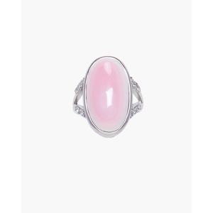 14k <b>Gold</b> Plated Oval Cut Zircon <b>Ring</b> Rhodium Finish Wedding Gift - Product Image 1
