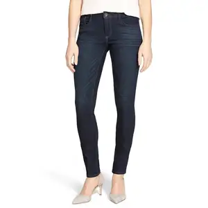 Calça jeans feminina personalizada, calça elástica macia para festa casual trabalho de escritório