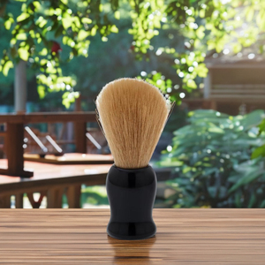 Blaireau de rasage perlé pour hommes, cheveux synthétiques avec manche en résine pour un rasage lisse de la barbe - Product Image 2