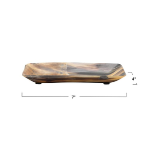 Bandeja de cuerno artística para un arreglo de servicio único, perfecta para casas contemporáneas, fiestas elegantes y entretenimiento de lujo - Product Image 4