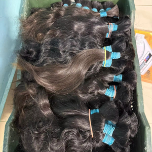 Extensiones de cabello sin procesar de un solo donante virgen con cutícula alineada Color claro Cabello humano de donante indio a granel Sin productos químicos - Product Image 2