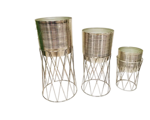 Soporte para Plantas de Hierro de Moda con Acabado Dorado, Estilo Clásico y Moderno para Decoración de Interiores y Exteriores del Hogar y Jardín - Product Image 5