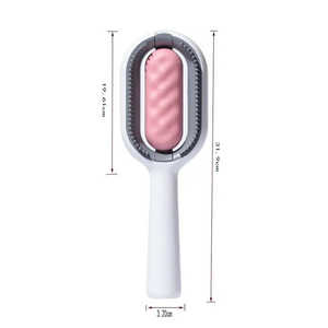 Cepillo para pelo de mascotas, peine autolimpiante para gatos, para el cuidado de perros, antiarañazos, diseño moderno, opción de color rosa y azul - Product Image 4