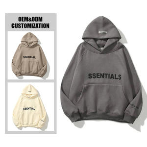 เสื้อฮู้ดดี้ผู้ชายแบบสวมหัว ผ้าเฟรนช์เทอร์รี่ พิมพ์ลายดอกเดซี่ ขนาดใหญ่พิเศษ 500gsm สั่งทำขายส่ง พร้อมปักโลโก้ - Product Image 4