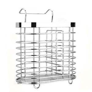 Étagère de rangement pour couverts design moderne porte-ustensiles porte-couverts en métal poli or de haute qualité pour accessoires de cuisine - Product Image 3