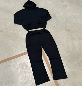 Haute qualité hommes demande personnalisée Logo survêtement surdimensionné hommes ensembles 2025 sweat à capuche et pantalon hommes 100% coton polaire survêtements - Product Image 3